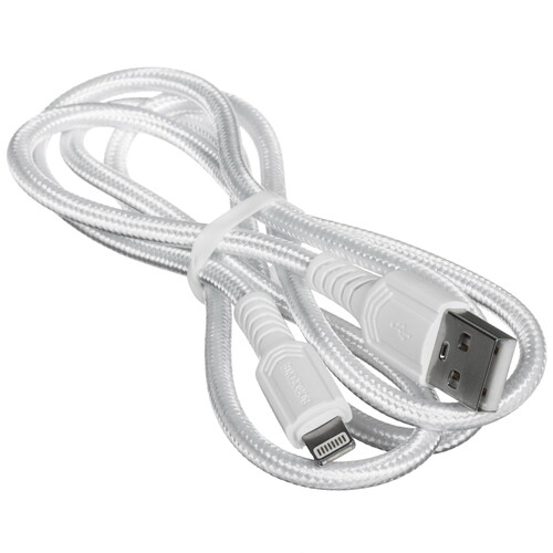Купить Кабель круглый Borofone Lightning 8-pin - USB 2.0 Type-A белый 1 м  5635301. Характеристики, отзывы и цены в Донецке