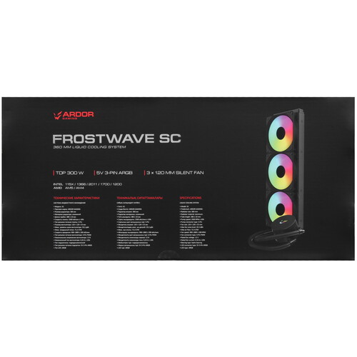 Купить Система охлаждения ARDOR GAMING Frostwave 360 SC черная  5437455. Характеристики, отзывы и цены в Донецке