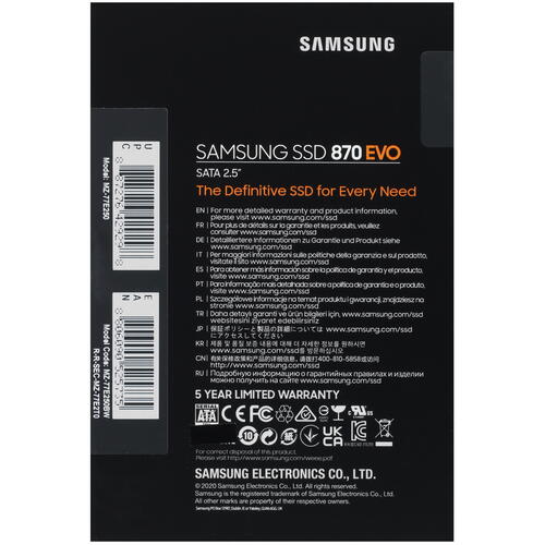 Купить 250 ГБ 2.5" SATA накопитель Samsung 870 EVO  5063416. Характеристики, отзывы и цены в Донецке