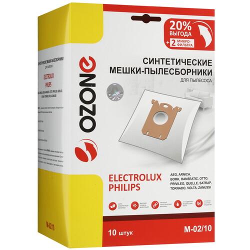 Купить Комплект пылесборник и фильтр Ozone M-02/10  9312881. Характеристики, отзывы и цены в Донецке