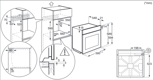 Купить Электрический духовой шкаф Electrolux EOF3H70X серебристый  9956697. Характеристики, отзывы и цены в Донецке