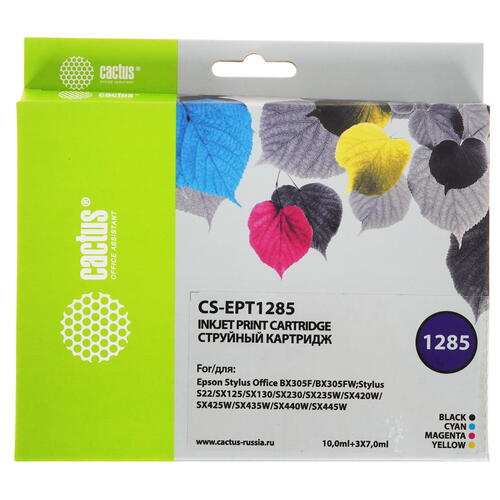Купить Картридж Cactus CS-EPT1285 многоцветный  7930605. Характеристики, отзывы и цены в Донецке