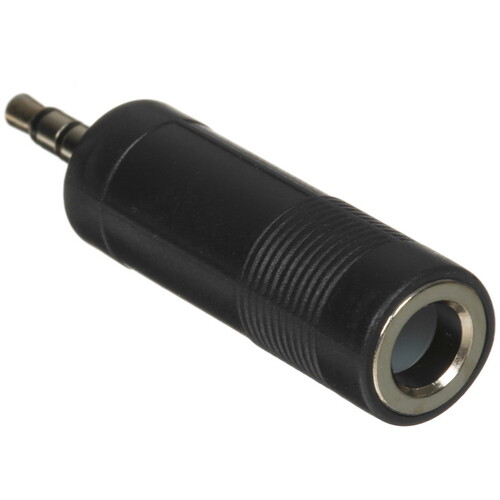 Купить Переходник   VCOM 6.3 mm jack - 3.5 mm jack черный  5471361. Характеристики, отзывы и цены в Донецке