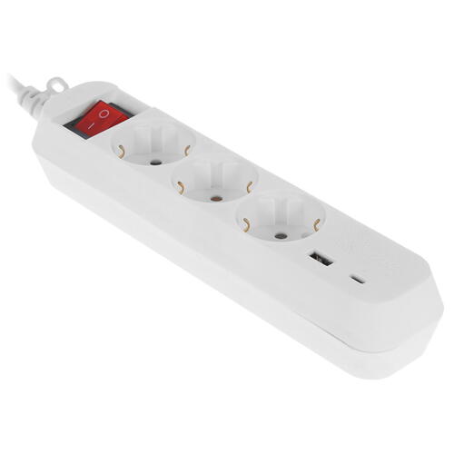 Купить Удлинитель ЭРА UB-3es-5m-USB белый  5400650. Характеристики, отзывы и цены в Донецке