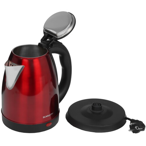 Купить Электрочайник Scarlett SC-EK21S76 красный  5308870. Характеристики, отзывы и цены в Донецке