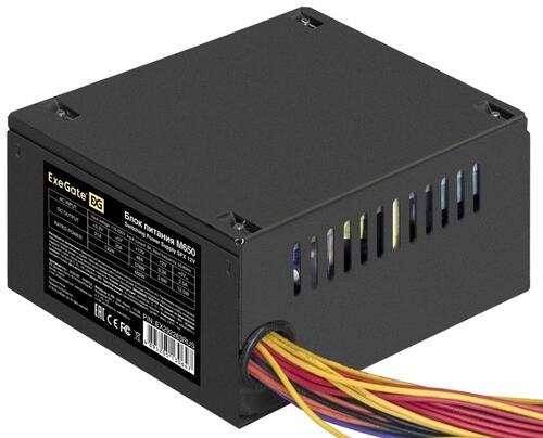 Купить Блок питания ExeGate M650 [EX292283RUS] черный  9909434. Характеристики, отзывы и цены в Донецке