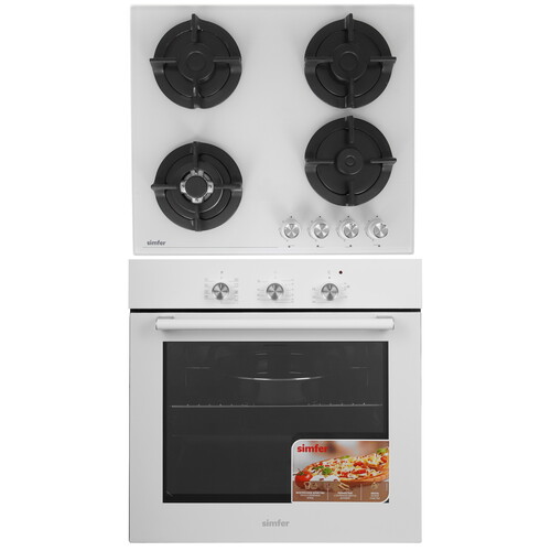 Купить Духовой шкаф электрический Simfer B6EW19071 + Варочная поверхность газовая Simfer H60N41W571  9280273. Характеристики, отзывы и цены в Донецке