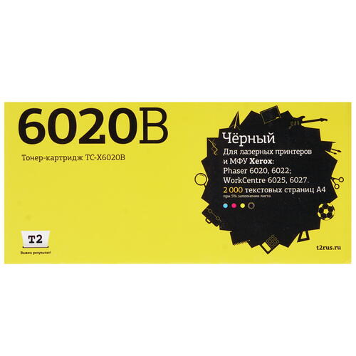 Купить Тонер-картридж лазерный T2 TC-X6020B черный  8190050. Характеристики, отзывы и цены в Донецке