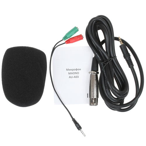 Купить Микрофонный комплект Maono AU-A03 черный  1277215. Характеристики, отзывы и цены в Донецке