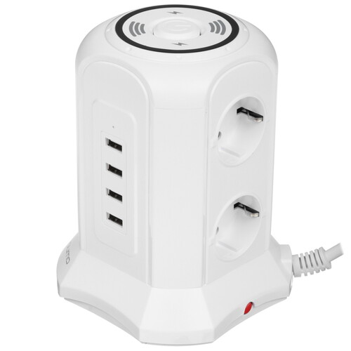 Купить Сетевой фильтр Qumo Power Tower Pro SFU2 белый  5489817. Характеристики, отзывы и цены в Донецке