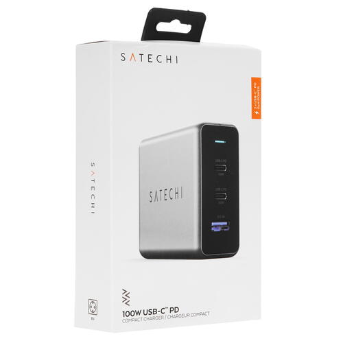 Купить Сетевое зарядное устройство Satechi 100W USB-C PD серый  4733004. Характеристики, отзывы и цены в Донецке
