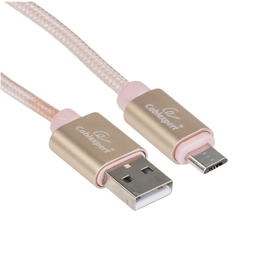 Купить Кабель круглый Cablexpert micro USB - USB 2.0 Type-A золотистый 1 м  5485512. Характеристики, отзывы и цены в Донецке