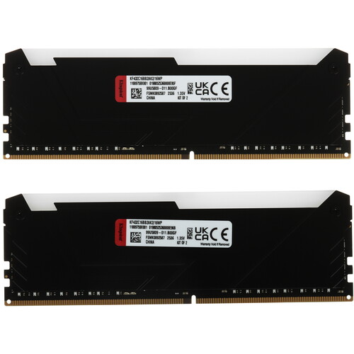 Купить Оперативная память Kingston FURY Beast Black RGB [KF432C16BB2AK2/16WP] 16 ГБ  5639138. Характеристики, отзывы и цены в Донецке