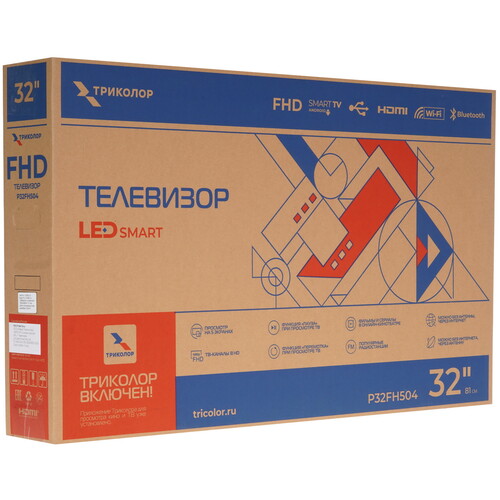 Купить 32" (81 см) Телевизор Триколор P32FH504 черный  9228927. Характеристики, отзывы и цены в Донецке