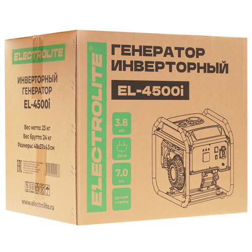 Купить Электрогенератор   бензиновый Electrolite EL 4500i  9239432. Характеристики, отзывы и цены в Донецке