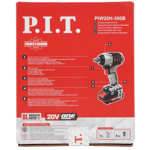 Купить Гайковерт PIT PIW20H-300B SOLO OnePower 20V  , Без ЗУ, Без АКБ  9086492. Характеристики, отзывы и цены в Донецке