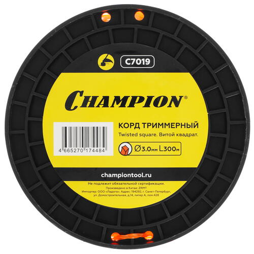 Купить Леска для триммеров Champion Twisted Square C7019  1216088. Характеристики, отзывы и цены в Донецке
