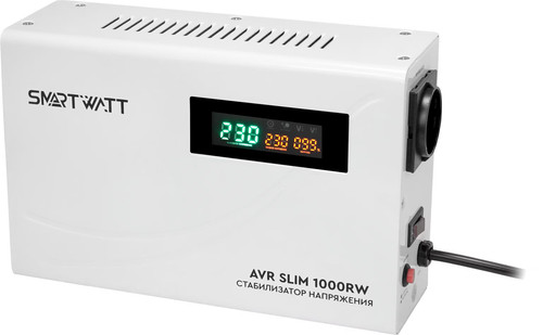 Купить Стабилизатор напряжения SMARTWATT AVR SLIM 1000RW  9098952. Характеристики, отзывы и цены в Донецке