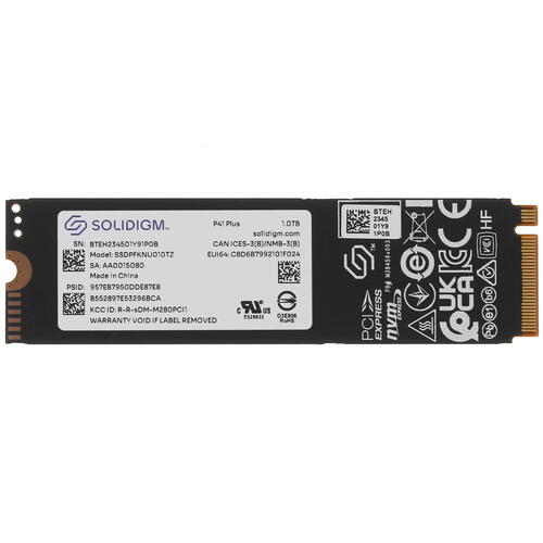 Купить 1000 ГБ M.2 NVMe накопитель Solidigm P41 Plus Series [SSDPFKNU010TZX1]  5431506. Характеристики, отзывы и цены в Донецке