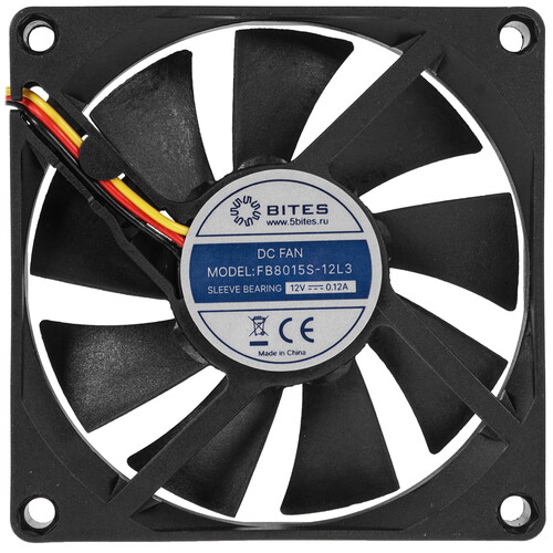 Купить Вентилятор 5Bites [FB8015S-12L3] черный  5367306. Характеристики, отзывы и цены в Донецке