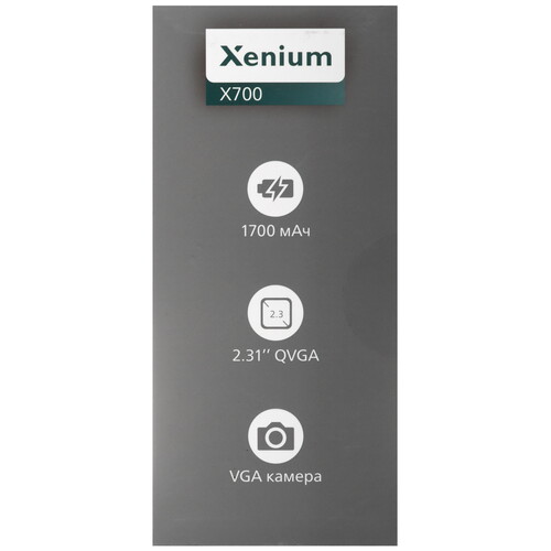 Купить Сотовый телефон Xenium X700 черный  9114196. Характеристики, отзывы и цены в Донецке