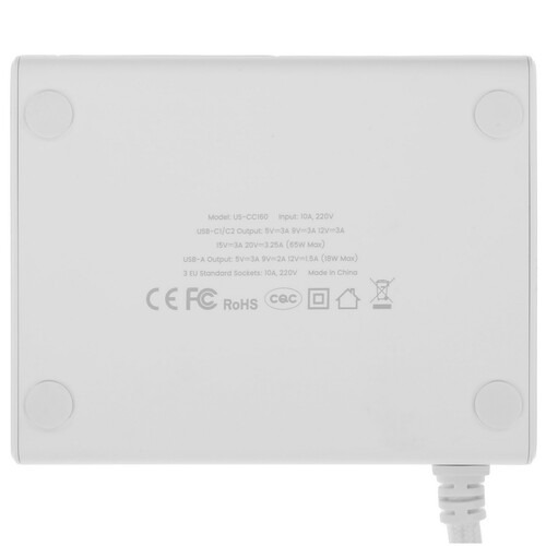 Купить Сетевой фильтр USAMS CC160TC01 белый  5480340. Характеристики, отзывы и цены в Донецке