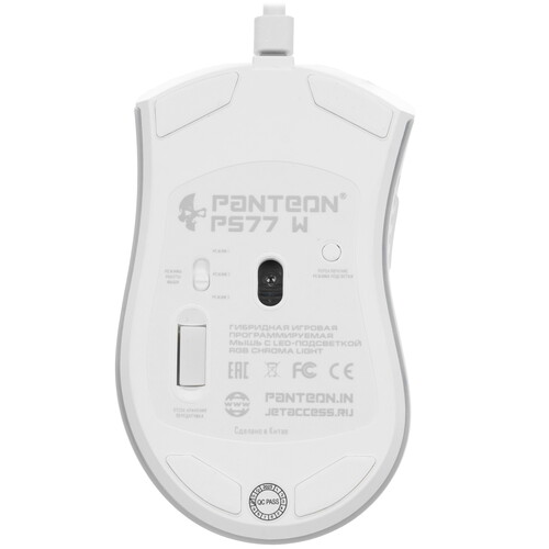Купить Мышь беспроводная/проводная Panteon PS77 W  белый  5483717. Характеристики, отзывы и цены в Донецке