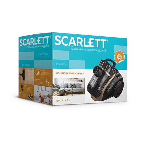 Купить Пылесос Scarlett SC-VC80C62 черный  9115454. Характеристики, отзывы и цены в Донецке