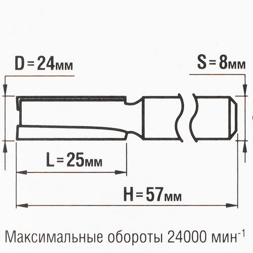 Купить Фреза ЗУБР 28753-24-25  5306796. Характеристики, отзывы и цены в Донецке