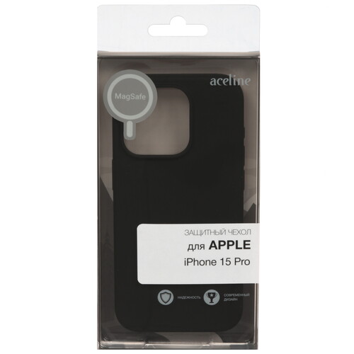 Купить Накладка  Aceline Liquid Silicone Magnet для Apple iPhone 15 Pro черный  5624753. Характеристики, отзывы и цены в Донецке