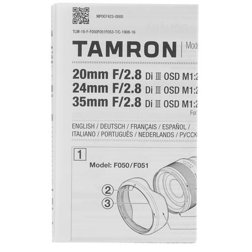 Купить Объектив Tamron 20mm f/2.8 Di III OSD M1:2  5074461. Характеристики, отзывы и цены в Донецке