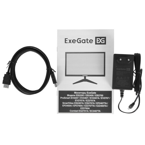 Купить 23.8" Монитор ExeGate SmartView ES2407A черный  9179625. Характеристики, отзывы и цены в Донецке