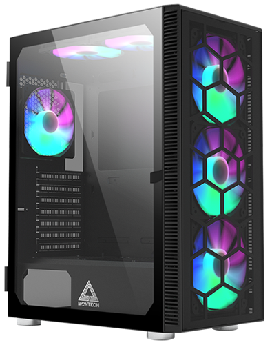 Купить Корпус MONTECH X3 GLASS  черный  4887502. Характеристики, отзывы и цены в Донецке