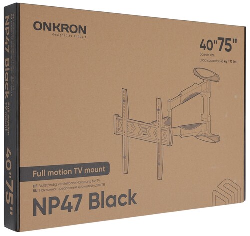 Купить Кронштейн для ТВ ONKRON NP47 черный  4829877. Характеристики, отзывы и цены в Донецке
