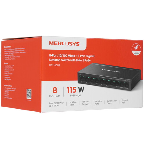 Купить Коммутатор Mercusys MS110CMP  5628961. Характеристики, отзывы и цены в Донецке