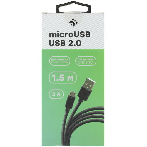Купить Кабель круглый DEXP micro USB - USB 2.0 Type-A черный 1.5 м  4834208. Характеристики, отзывы и цены в Донецке