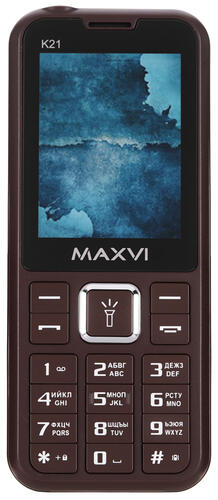 Купить Сотовый телефон Maxvi K21 коричневый  9922640. Характеристики, отзывы и цены в Донецке