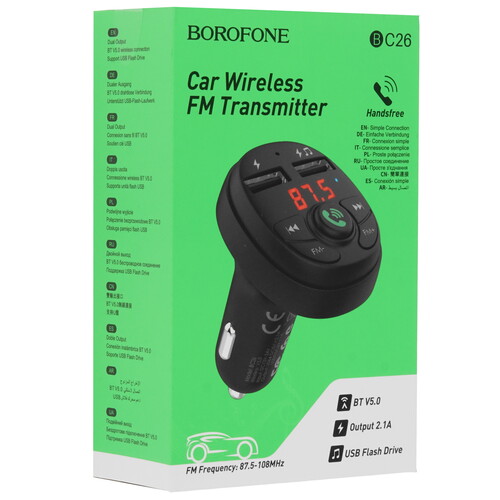 Купить FM-трансмиттер Borofone BC26 Music Joy Car  5493517. Характеристики, отзывы и цены в Донецке