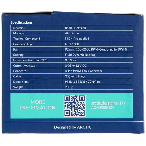 Купить Кулер для процессора Arctic Cooling Alpine 17  5416845. Характеристики, отзывы и цены в Донецке