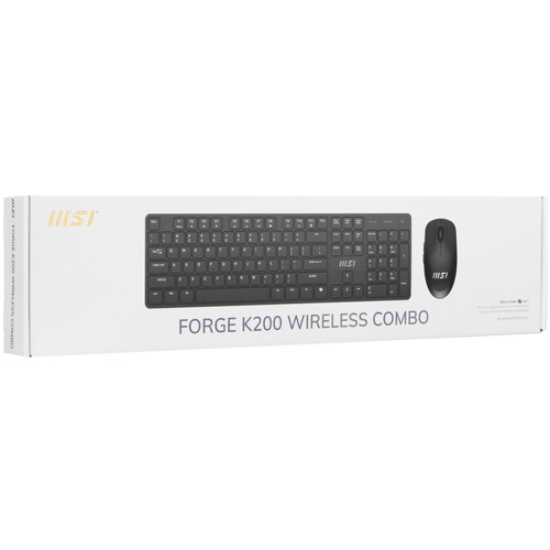 Купить Клавиатура+мышь беспроводная   MSI FORGE K200 Wireless Combo черный  5628625. Характеристики, отзывы и цены в Донецке