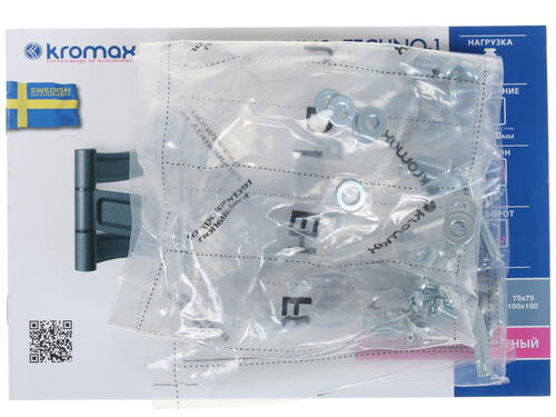 Купить Кронштейн для ТВ Kromax Techno-1 черный  1192150. Характеристики, отзывы и цены в Донецке