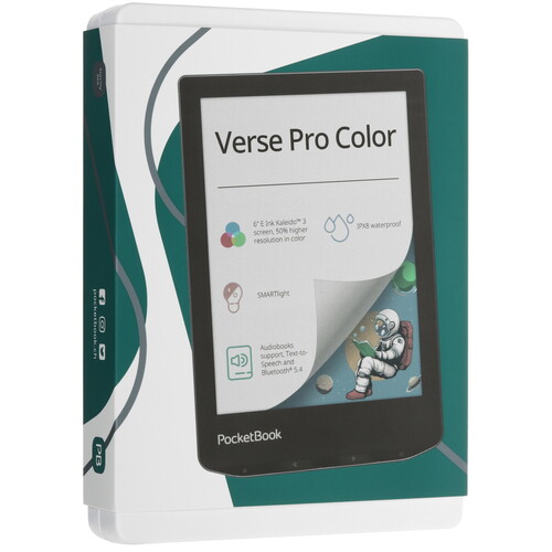 Купить 6" Электронная книга PocketBook Verse Pro Color голубой  5472939. Характеристики, отзывы и цены в Донецке