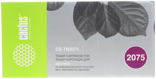 Купить Картридж лазерный Cactus CS-TN2075 черный, с чипом  7974077. Характеристики, отзывы и цены в Донецке