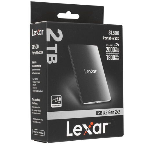 Купить 2000 ГБ Внешний SSD Lexar SL500  9150794. Характеристики, отзывы и цены в Донецке