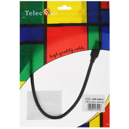 Купить Кабель Telecom USB 3.2 Gen 1 Type-A - USB 3.2 Gen 1 Type-A  5471457. Характеристики, отзывы и цены в Донецке