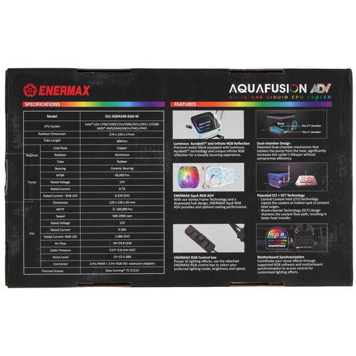 Купить Система охлаждения Enermax ELC-AQFA240-SQA-W  белая  5615190. Характеристики, отзывы и цены в Донецке