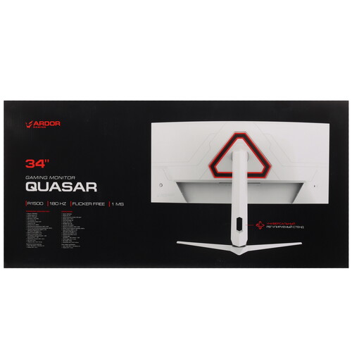 Купить 34" Монитор ARDOR GAMING QUASAR AQW34H3 белый  9205633. Характеристики, отзывы и цены в Донецке