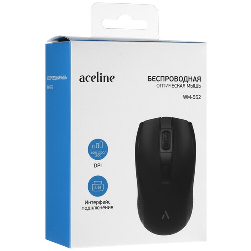Купить Мышь беспроводная Aceline WM-552  черный  5438012. Характеристики, отзывы и цены в Донецке