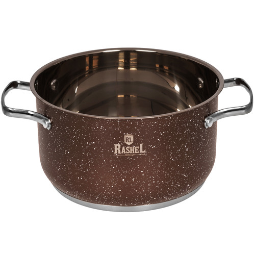 Купить Кастрюля Rashel Стефани R-407z 4.7 л 22 см коричневый  9320940. Характеристики, отзывы и цены в Донецке