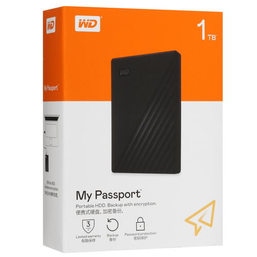 Купить 1 ТБ Внешний HDD WD My Passport  5429259. Характеристики, отзывы и цены в Донецке